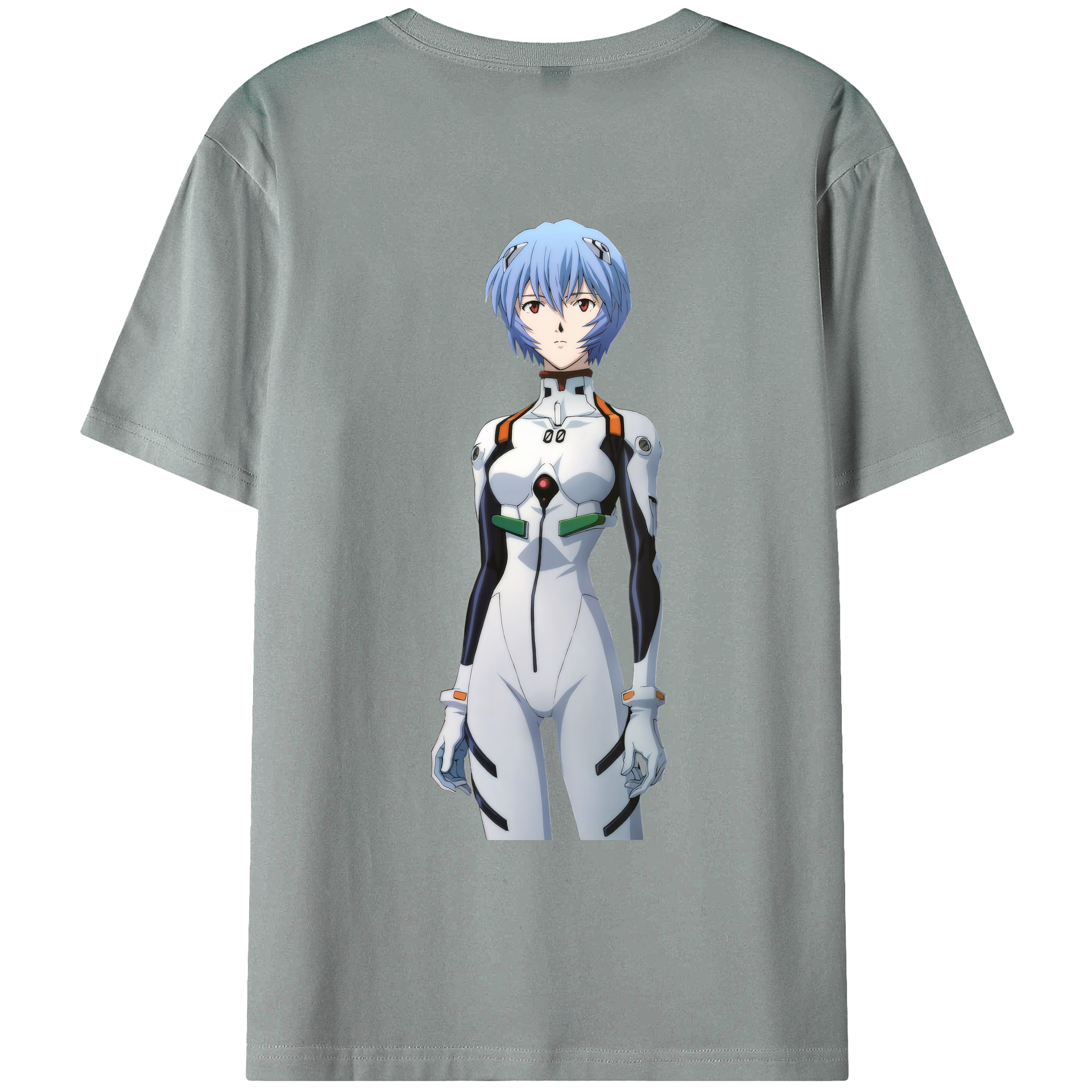 （画像用） EVA 新世紀エヴァンゲリオン 綿100％ メンズ半袖Tシャツ（バックプリント） 通気性